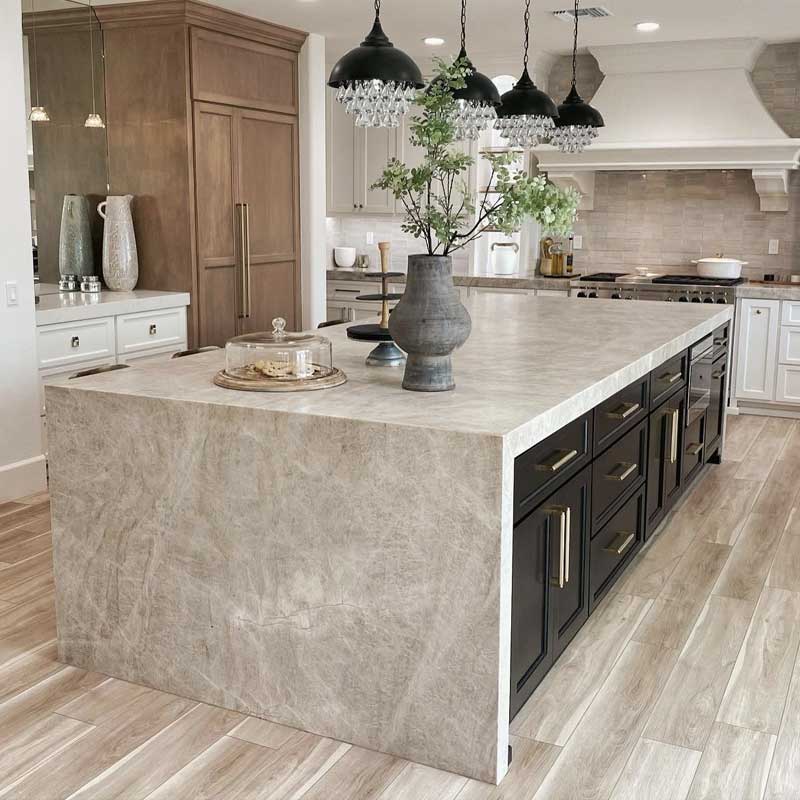 Taj Mahal Quartzite slab in Atlanta